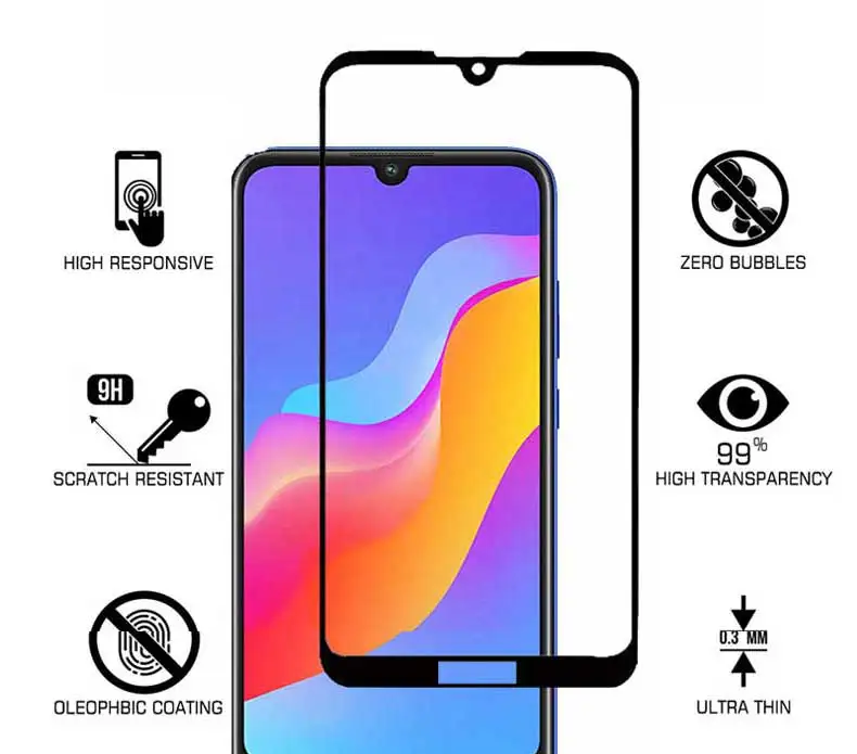 9D закаленное стекло на huawei P30 Honor 20 Lite протектор экрана для Honor V20 X8 8A 8C 8S 9X 9i 10i 20i защитная пленка