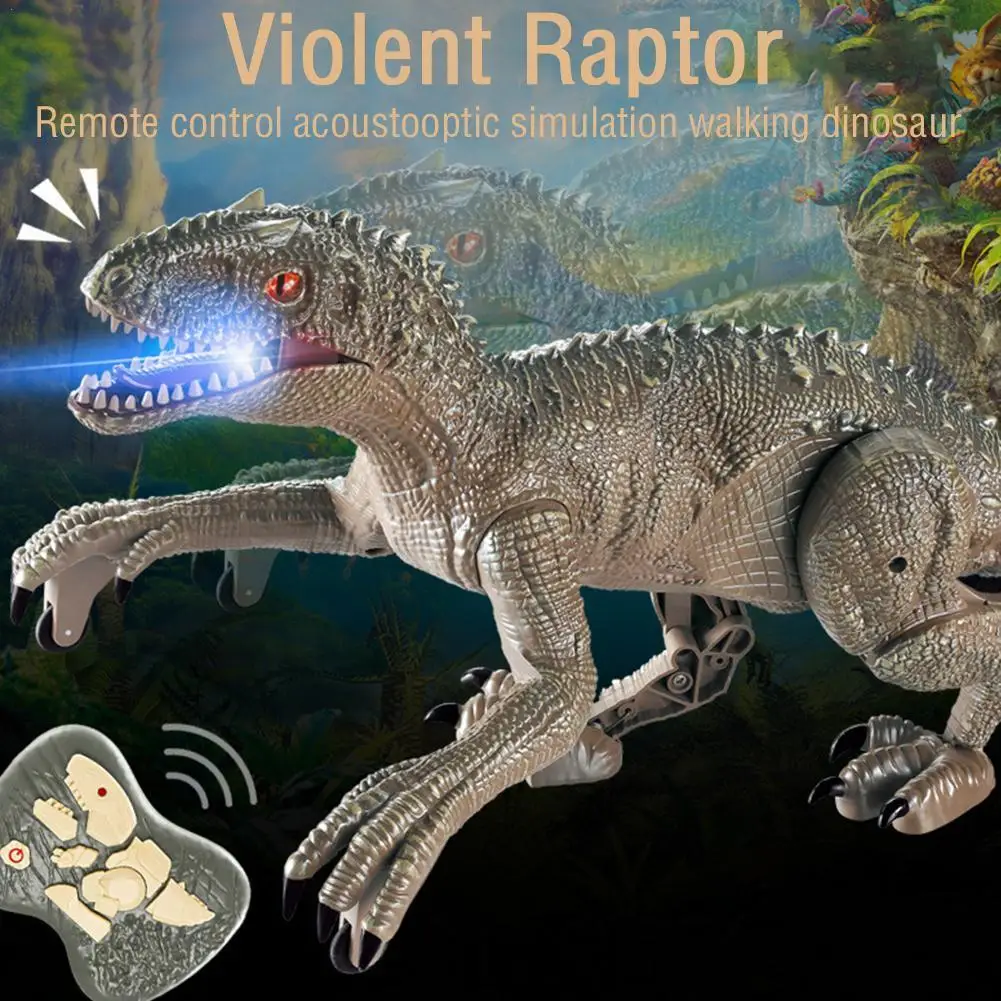 

2,4G Φ Raptor Jurassic Remote Control динозавр RC электрическая прогулочная игрушка динозавр дракон для детей рождественские подарки