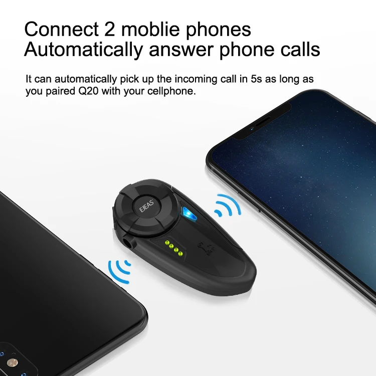 2 шт. 1200 м Quick20 мотоциклетная Интерком гарнитура Raid пара Bluetooth 4,2 с FM радио поворотный индикатор батареи для 2 всадников