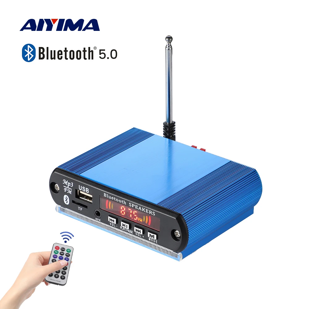 

AIYIMA мини усилитель мощности аудио Плата 2x15 Вт стерео Bluetooth-совместимый усилитель MP3 декодер поддержка USB TF FM линия вход