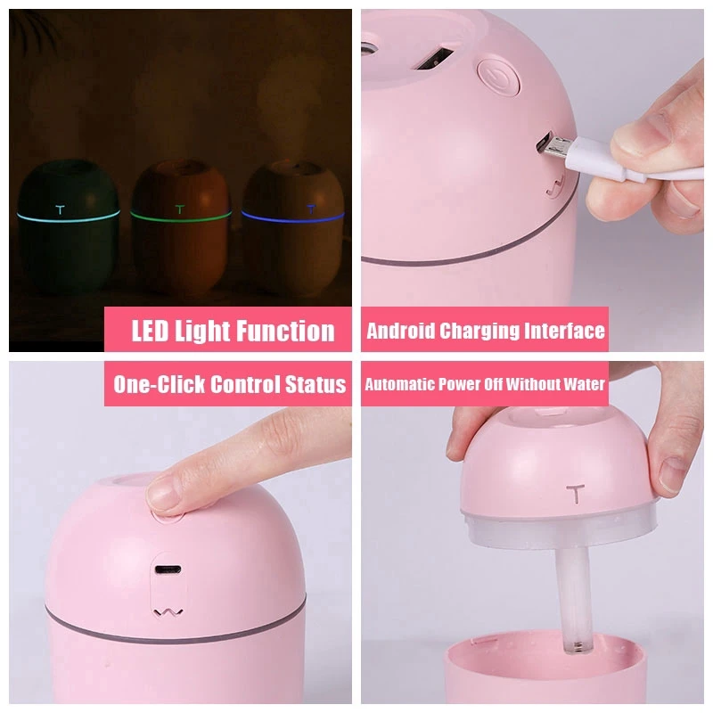 Портативный USB увлажнитель воздуха регулируемая высота пончик ультразвуковой