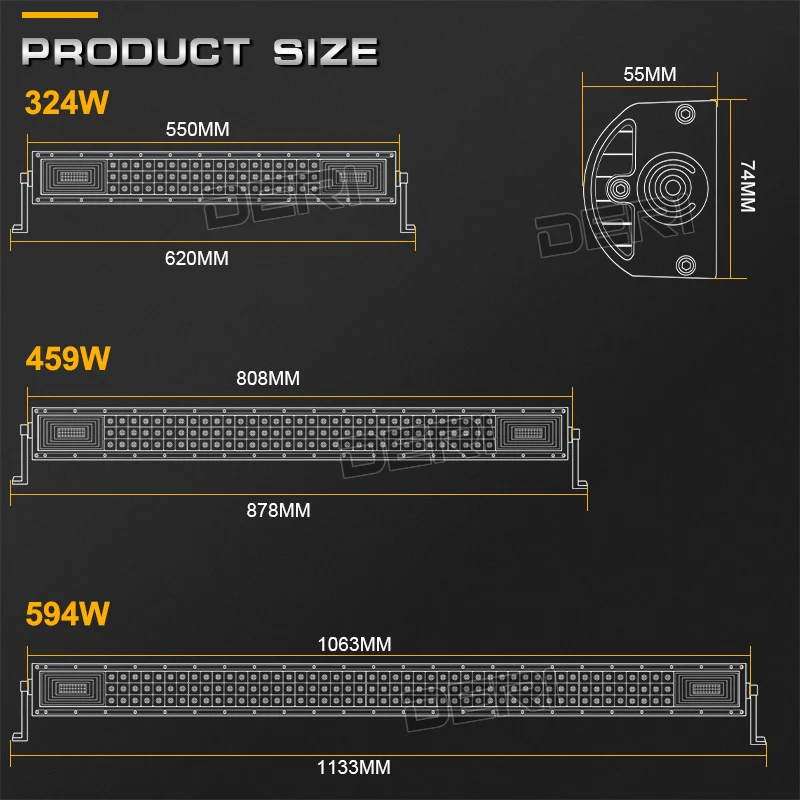 3 рядная изогнутая светодиодная световая балка комбинированный луч 12 В 24 для