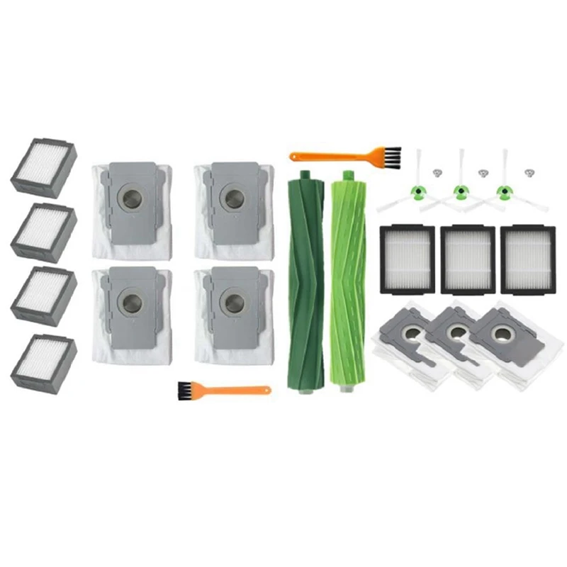 

2 комплекта деталей для пылесоса: 1 набор фильтров и пылесборников и 1 комплект Hepa фильтр, боковая щетка
