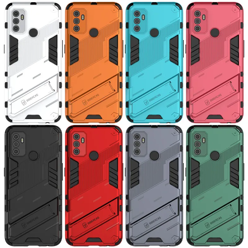 armor case for oppo a53 a32 a33 a53s a93 a93s a94 a74 punk style holder bumper protective phone cases for oppo a53 a74 cover free global shipping