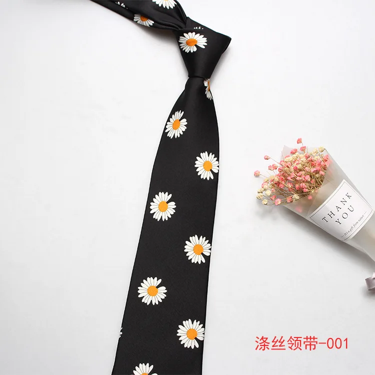 Linbaiway галстук для шеи с цветочным принтом мужчин из полиэстера Узкие галстуки