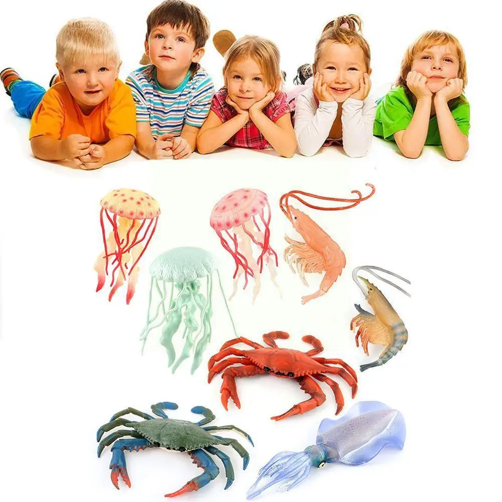 

Early Childhood Education Cognitive Biological Model Soft Ornaments Animal Marine Simulation Plastic Crab Jellyfish Jellyfi V5F4