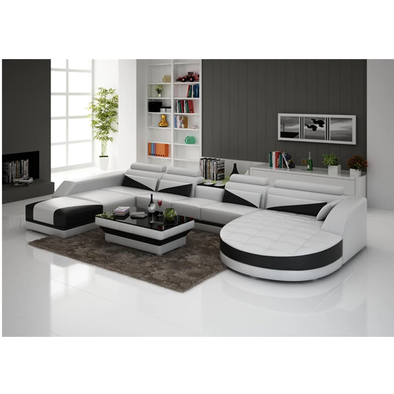 Современная гостиная мебель набор кожаный диван G8018|Наборы для гостиной| |