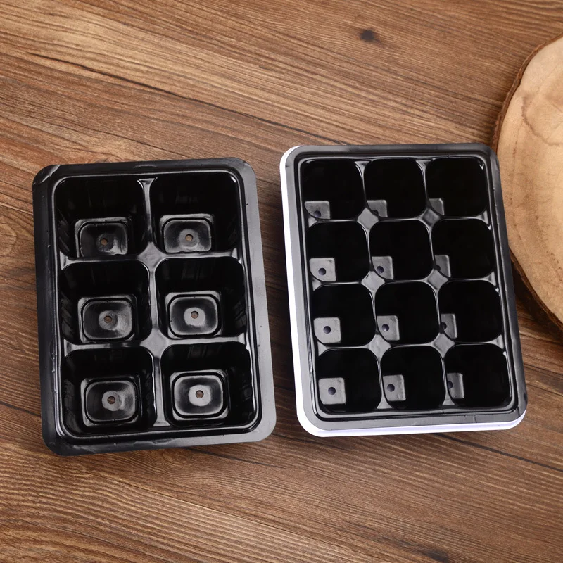 Новые пластиковые горшки с 6/12 отверстиями набор лотков для посадки растений ящик