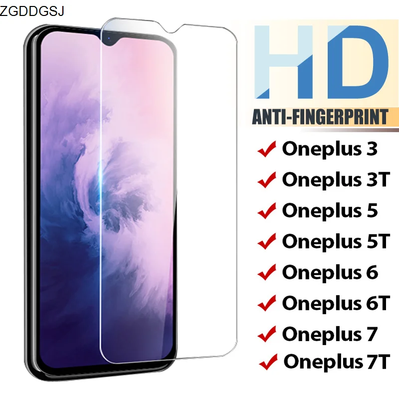 Закаленное стекло 9H для OnePlus 7 7T 6 6T 5 5T 3 3T, 5 шт., Защитное стекло для экрана OnePlus5 OnePlus6 OnePlus7, защитная пленка