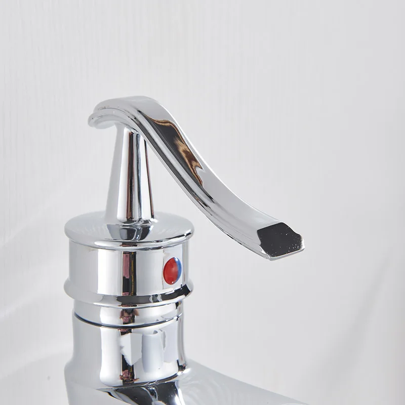 Хромированный смеситель для раковины медный кран горячей и холодной воды