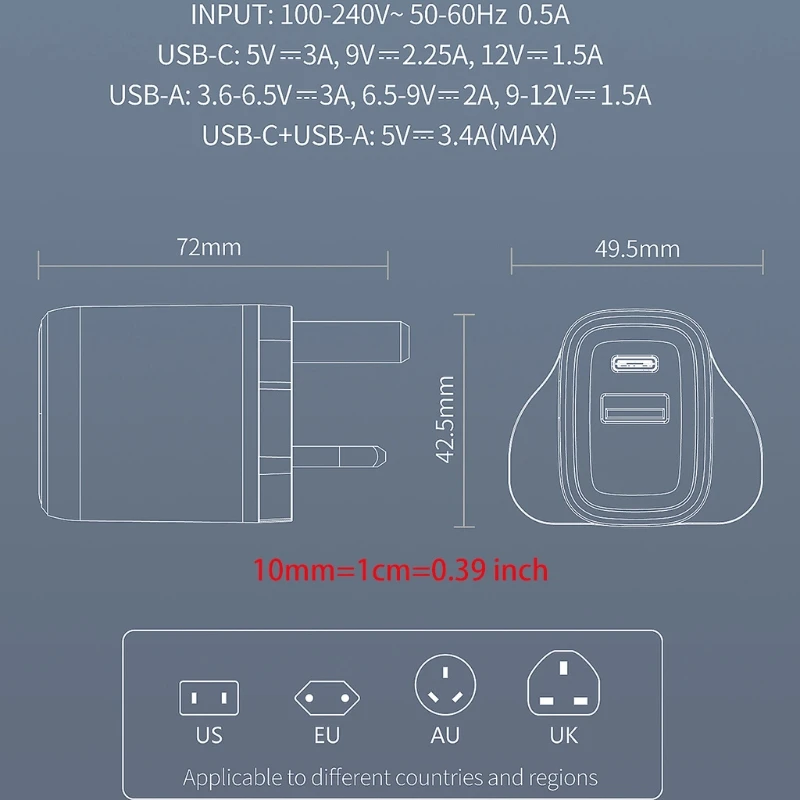 Quick Charge PD20W+QC3.0 Fast Charging Dual Port Charger For Mobile Phone Chargers UK Plug USB Adapter | Электроника