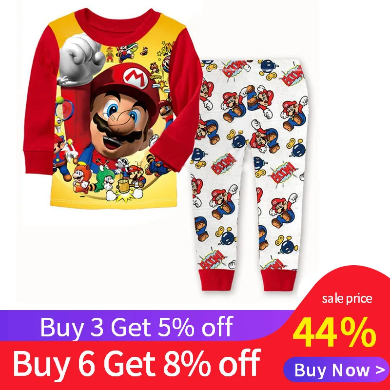 Новые хлопковые пижамы для маленьких мальчиков комплект из 2 предметов одежда