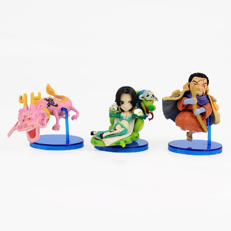 6 шт./лот Аниме One Piece Mini Animal Dolls Boa Hancock Issho Momosuke морковка ПВХ экшн фигурки