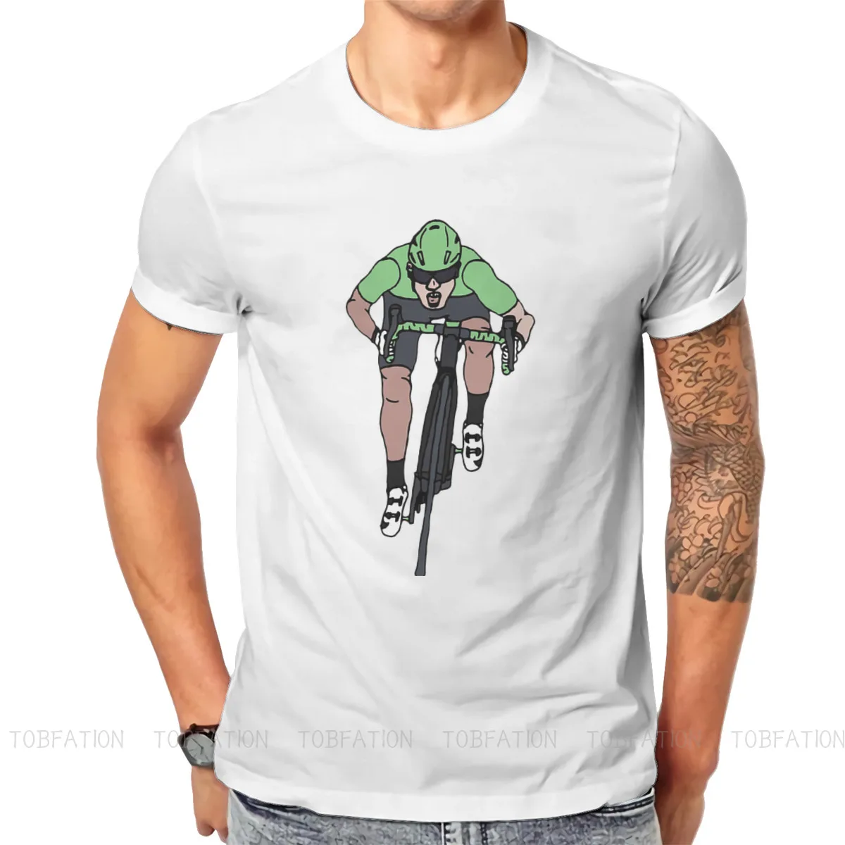 

Cycling Cycle Sport Movement Crewneck TShirts Mark Cavendish Le Maillot Vert Print Men's T Shirt New Trend Clothing Size S-6XL