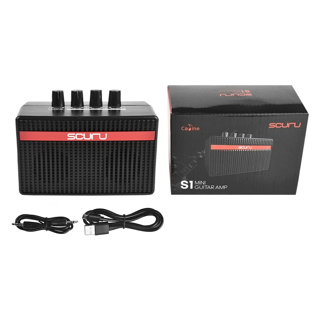 Аксессуары для гитары Scuru S1 маленькая электрогитара 3 Вт педаль процессора
