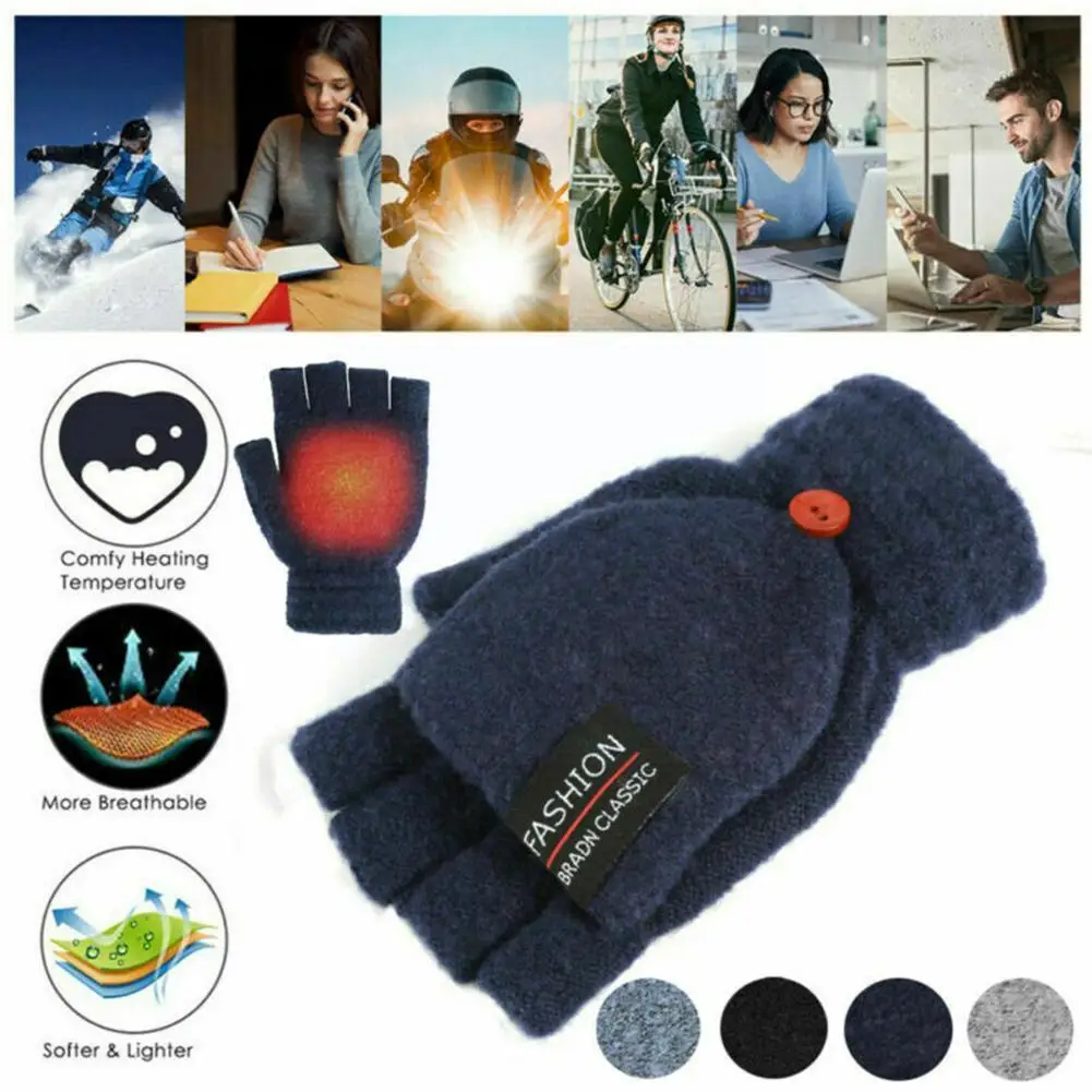 

Раскладные перчатки с Usb, двусторонние перчатки с электрическим подогревом для езды на лыжах и занятий на открытом воздухе, теплые высокоте...