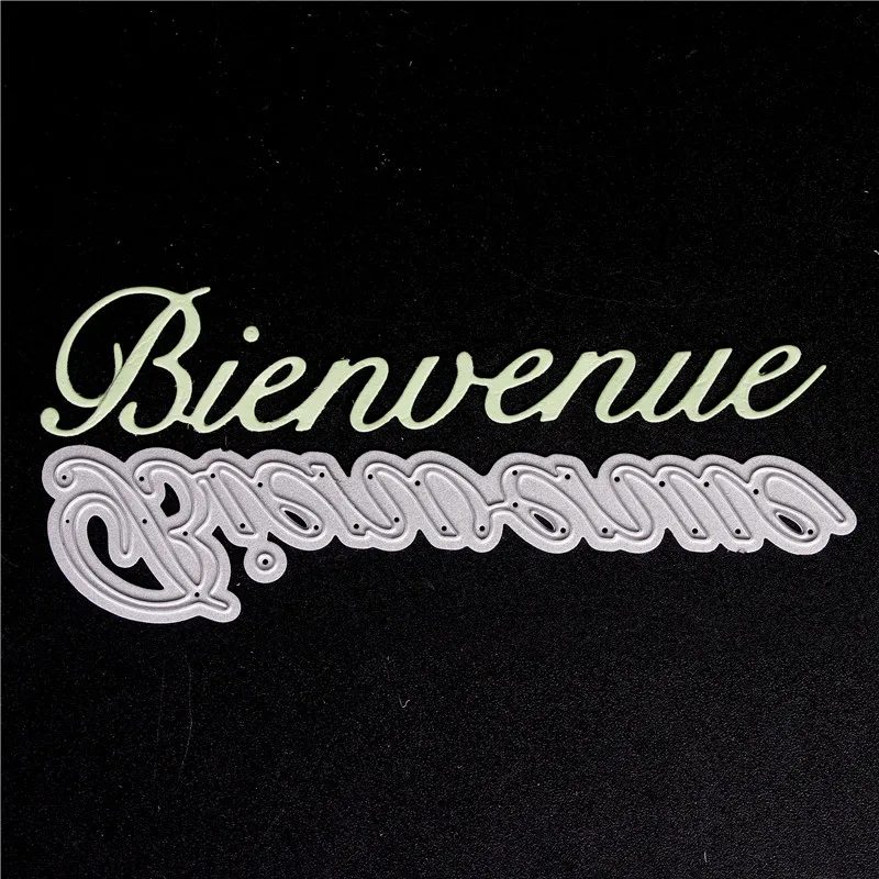 Металлические Вырубные штампы французского слова для рукоделия скрапбукинга