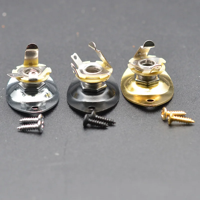 elektrische gitarre pickup oval 635mm ausgang jack platte jackplate buchse jack für lp elektrische gitarre accesorios guitarra free global shipp