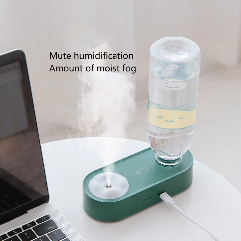 

Portable Water Bottle Humidifier USB Rechargeable Aromatherapy Humidificador Aroma Air Diffuser With Night Lamp For Home Travel