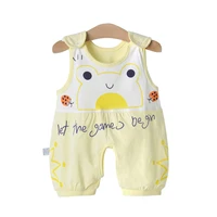 baby onesie thin summer sleeveless child crotch newborn baby girl outfit frog animal pattern cotton kid cute rompers 2021 cheap