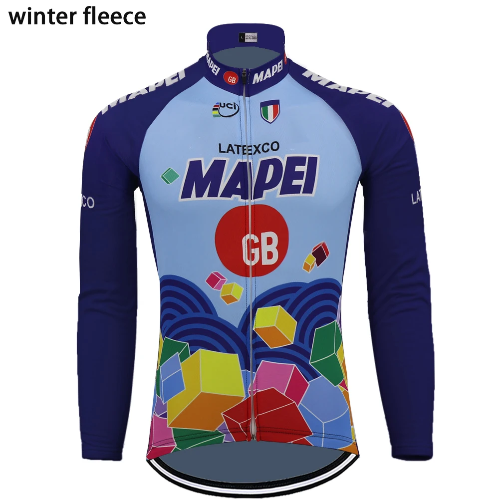 Mapei велокофты Зимние флисовые и без флиса мужские с длинным рукавом Теплые Одежда для велоспорта Майо ciclismo mtb