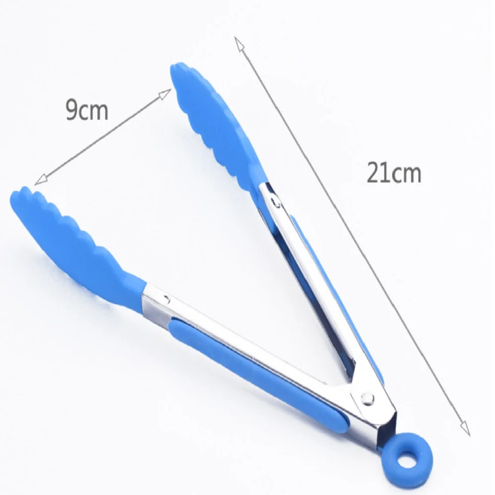 Силиконовые спагетти салат тосты барбекю мясо длинный плоский щипцы инструмент