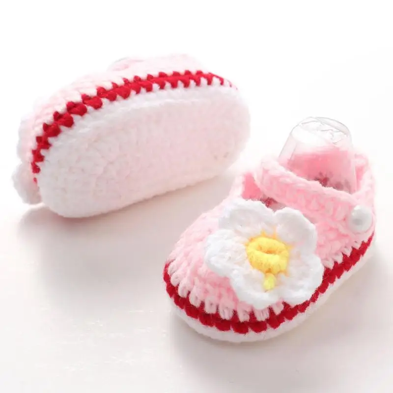 Buatan Tangan Bayi Yang Baru Lahir Anak Laki-laki Gadis Crochet Merajut Balita Sepatu