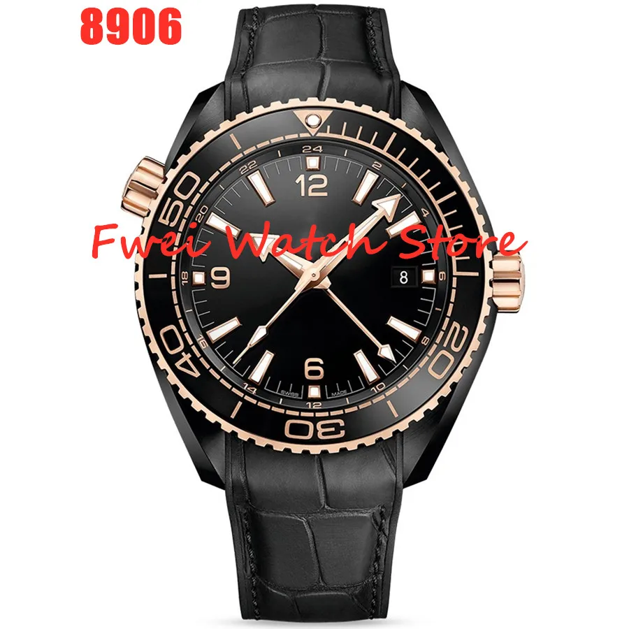 Мужские автоматические механические часы большой синий настоящий керамический