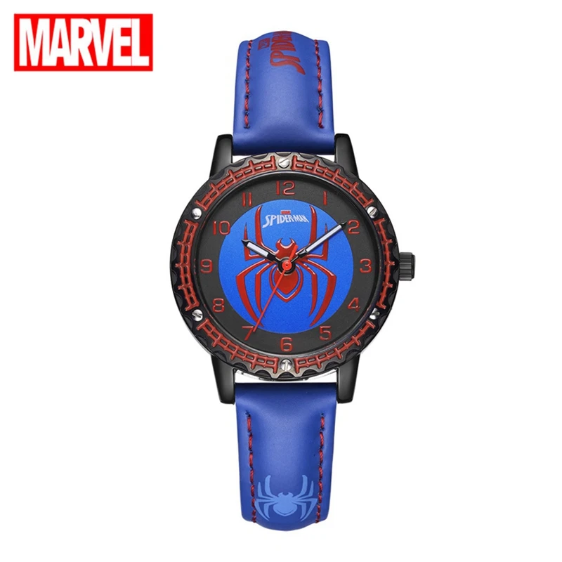 Genuine Marvel Avengers Spiderman Children Blue Red Quartz Wrist Watches Teen Buckle Analog Wristwatch Kid Gift Child Cool Time