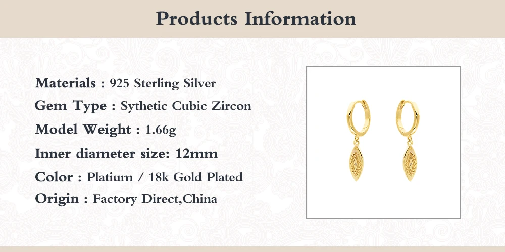 

GS Women Hoop Earring For Party Water Drop Zircon Piercing 925 Sterling Silver Fine Jewelry Support Drop Shipping Customized