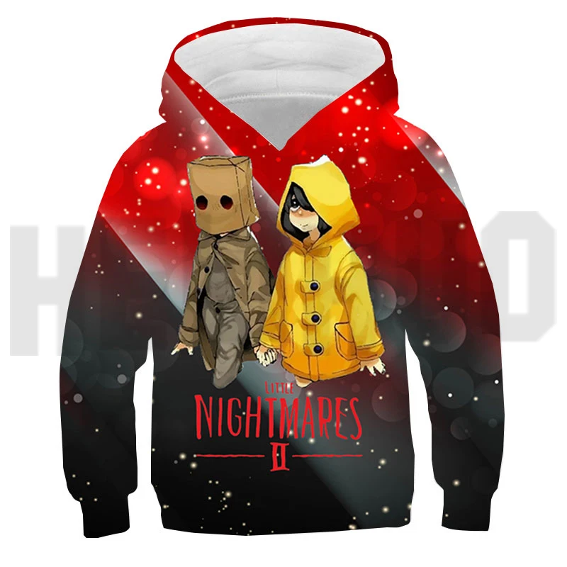 

Пуловер унисекс с 3D-принтом видеоигр, Свитшот оверсайз для детей и малышей, кошмары 2, уличная одежда в стиле Харадзюку, Детская аниме