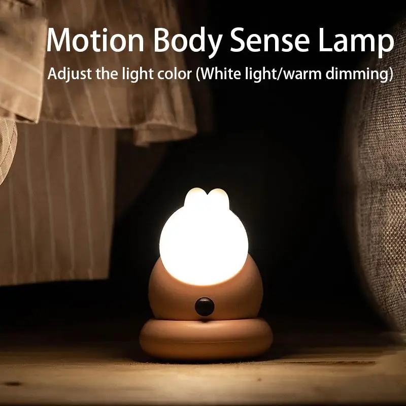 5LED PIR Motion Sensor Night Light Usb Rechargeable For Wardrobe Cupboard Closet Kitchen Lighting Silicone Pat | Освещение
