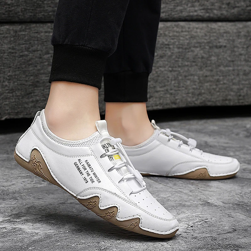 

Large Size Men's Shoes 38-46 New 2020 Leather Men's Casual Shoes Brand Men's Loafers Moccasins Breathable Non-slip Casual Shoes