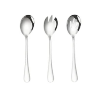 3pcs spoon fork set salad serving mix spoons hot pot porridge tool public restaurant serving kitchenware using buffet utensil
