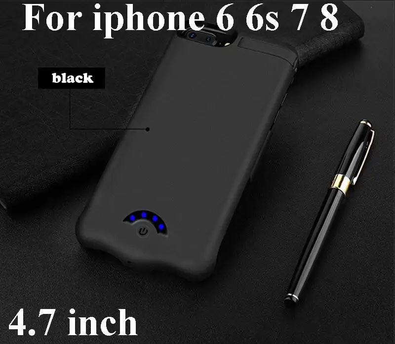 6 6s 7 8 Black 10000 мАч тонкая ультратонкая батарея чехол для iPhone 8 7 6 s 6 s plus power Bank резервного копирования батарея зарядное устройство чехол для iPhone 6 6s 7 8 - Цвет: 6 6s 7 8 Black