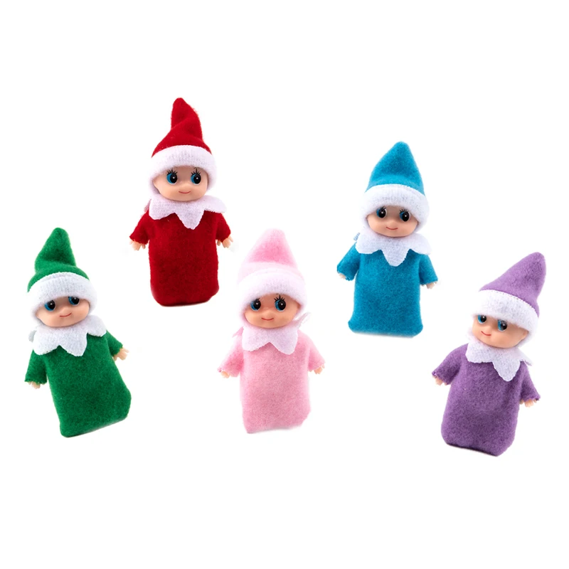 

8cm Toddler Baby Elf Dolls with Movable Arms Legs Doll House Accessories Christmas Dolls Baby Elves Toy For Kids