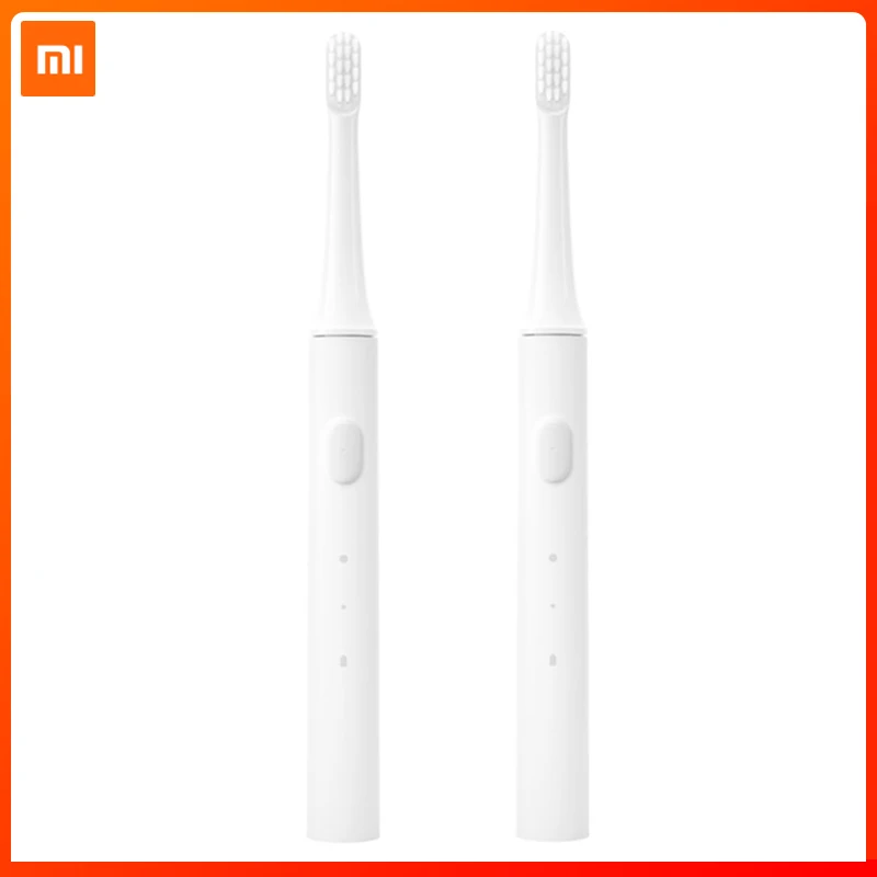 2 PCS white Xiaomi Mijia T100 звуковая электрическая зубная щетка для взрослых Водонепроницаемая ультра звуковая автоматическая зубная щетка с зарядкой от USB - Цвет: 2 PCS white