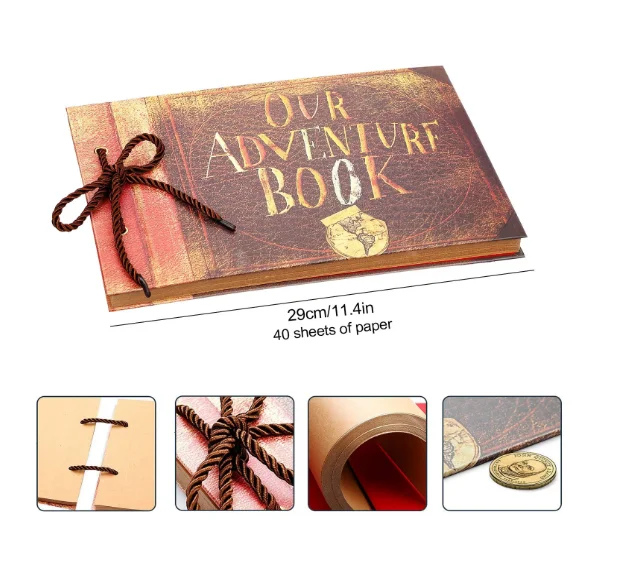 

Pixar UP, Our adventure book,80 pages DIY Photo album, Scrapbook, Guest book