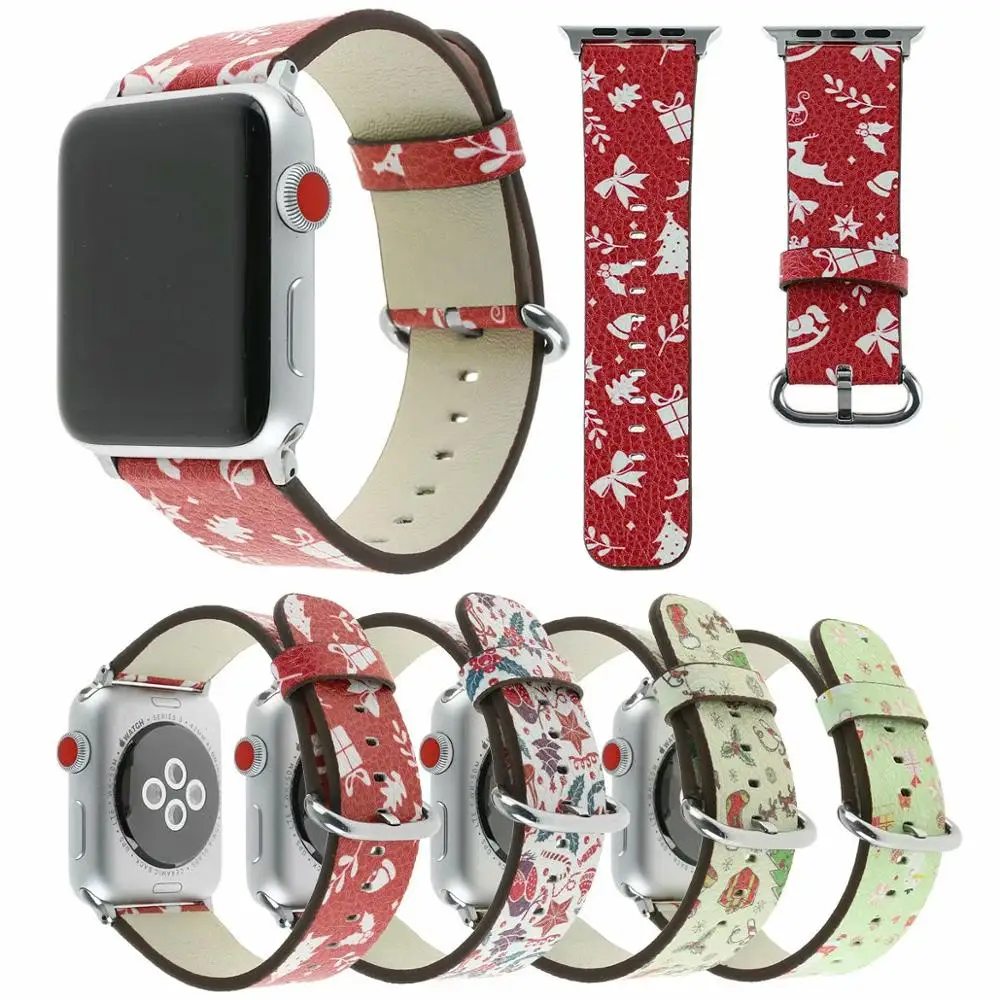 Ремешок спортивный из натуральной кожи для apple watch band 42/38 мм аксессуары 4 44/40