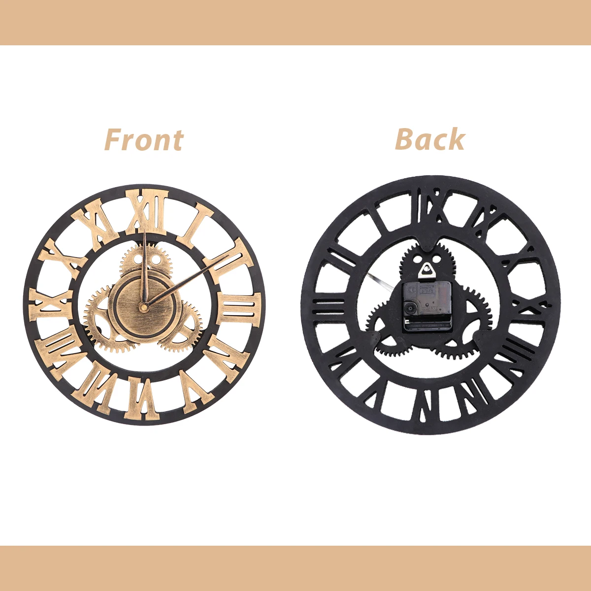 

Industrial Gear Wall Clock Decorative Retro MDL Wall Clock Industrial Age Style Room Decoration Wall Art Decor (Without Battery)