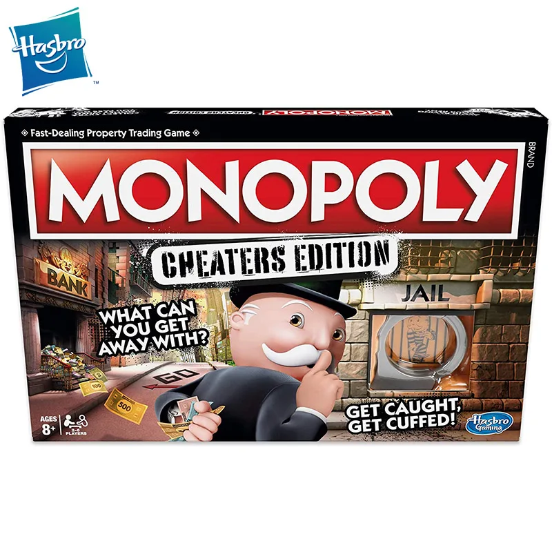 

Hasbro Monopoly Cheaters Edition Classic Real Fast Dealing Property Card Trading Games Party Board Game Kids Toys Christmas Gift