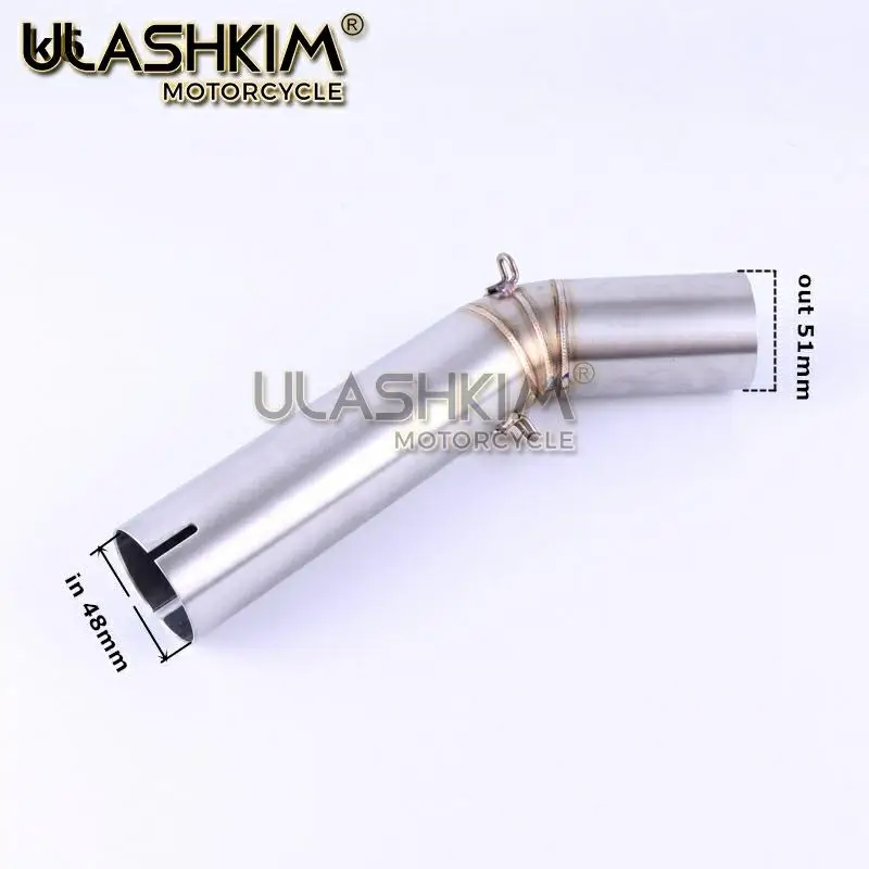 Мотоцикл Полная выхлопная средняя труба без шнуровки для Suzuki GSXR600 Gsxr700 Gsxr750 K7 GSX R700