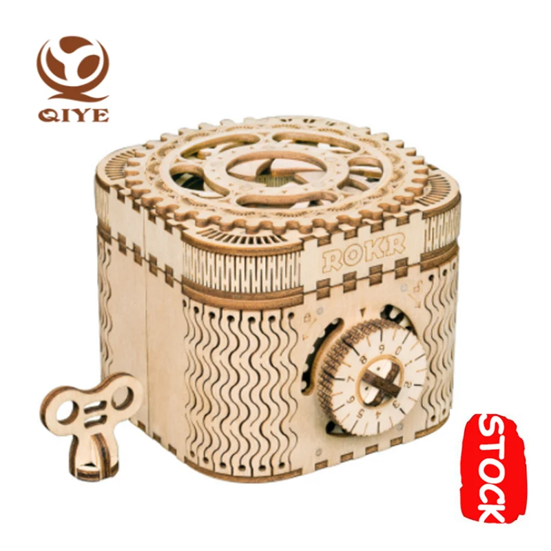 QIYE Новый 123 шт креативный ящик для сокровищ DIY 3D деревянная головоломка