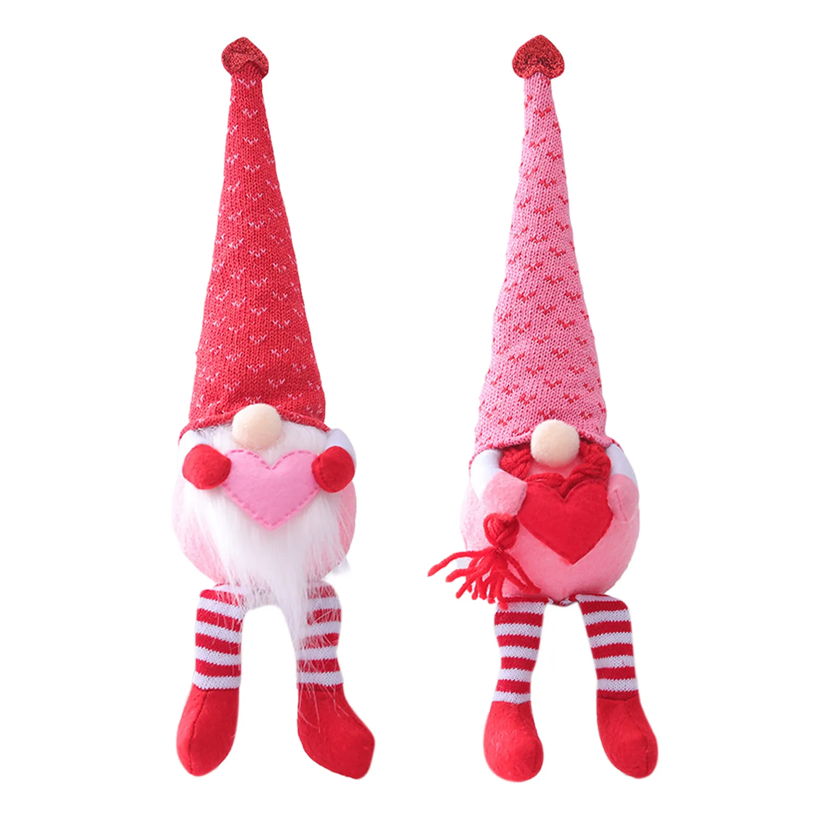 

Valentine's Day Decor Love Heart Faceless Doll Gnome With LED Lights Plush Doll For Kid Toy Valentine's Day Gift For Girlfriend