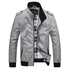 Качественная мужская куртка-бомбер, однотонные пальто, мужская повседневная куртка с воротником-стойкой, верхняя одежда, мужская одежда