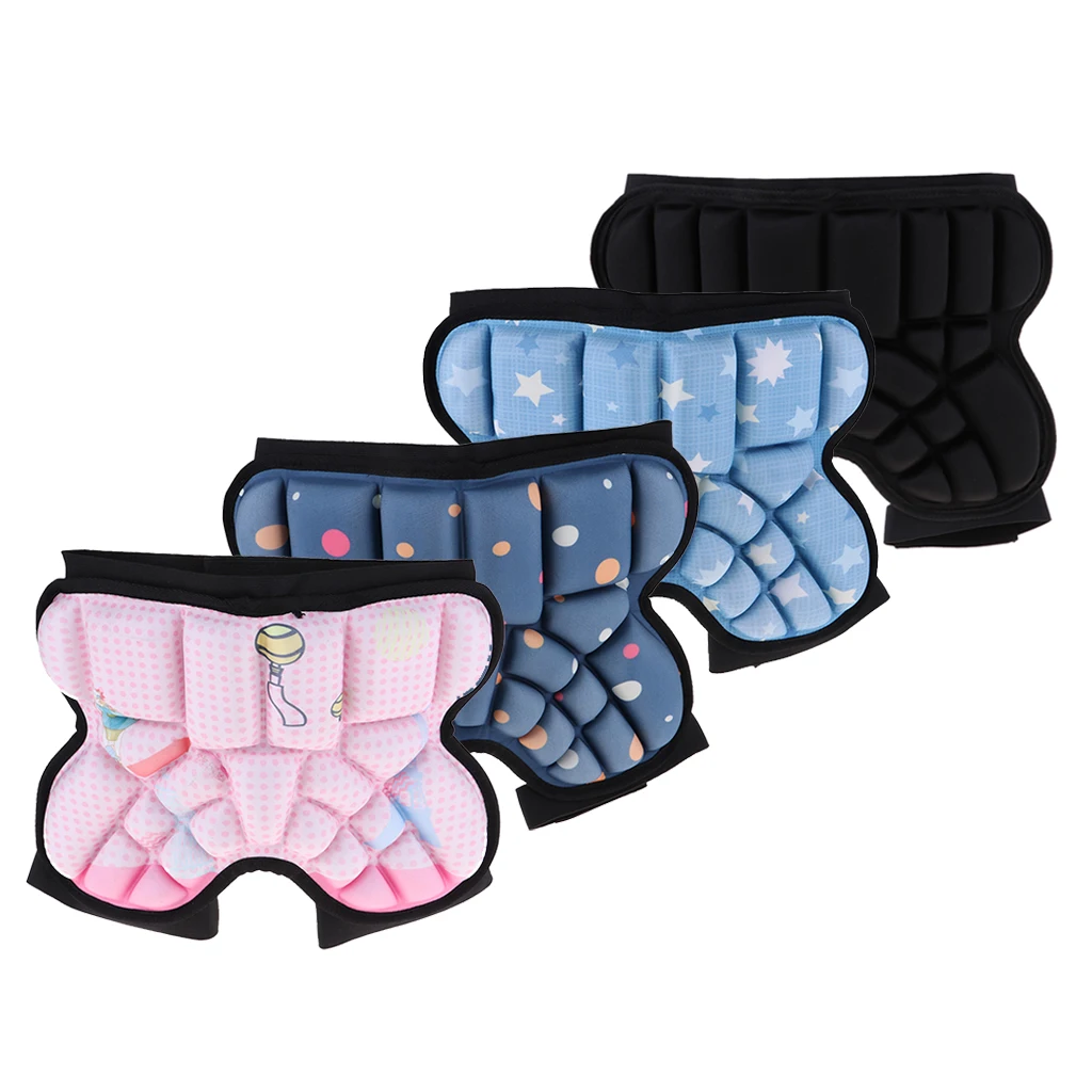

Kids EVA Paded Short Pants 3D Protection Hip Butt Protective Gear Guard Impact Pad for Ski Ice Skating Snowboard