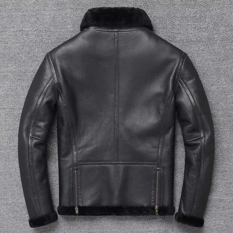 

2020 Brown Men Smart Casual Large Size XXXXL Genuine Sheepskin Winter Warm Fashion Natural Shearling Coat