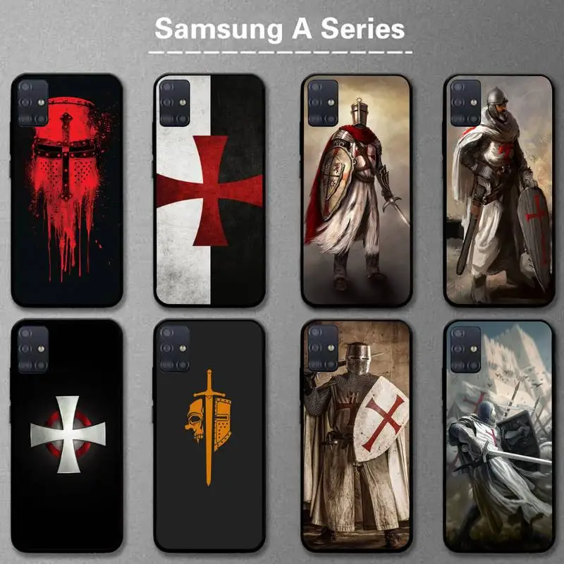 

Knight Templar Phone Case For Samsung A01 A10 A02 A20 A31 A40 A50 S A52 A51 A70 A71 A80 A91 Cover Fundas Coque