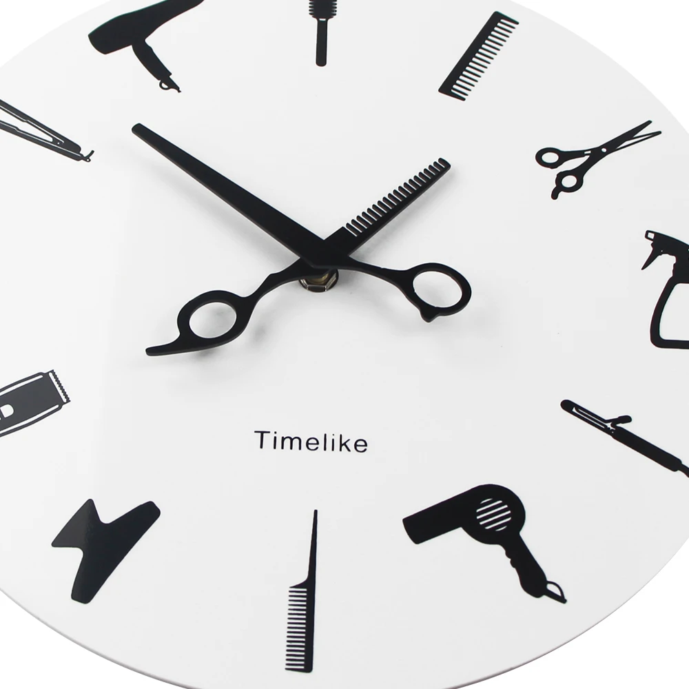 

Barber Wall Clock Barber Equiment Tools Wall Clock Modern Design Barber Shop Business Sign Wall Watch Beauty Hair Salon Clock