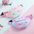 Женский кошелек для мелочи FUDEAM, мягкий плюшевый Кошелек на молнии с милыми мультяшными животными для девочек, детский дорожный кошелек для ключей